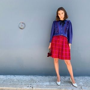 Marc Jacobs ruffle purple blouse